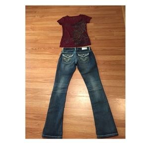 maurices Set boot cut Jean And cute Top